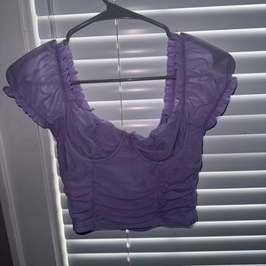 Purple cropped top